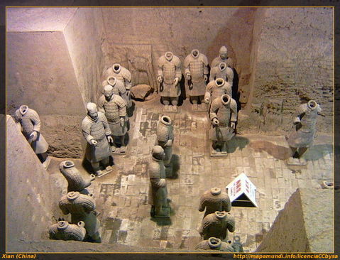 Guerreros de terracota en Xian.